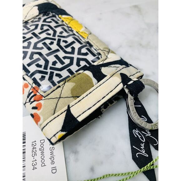 Vera Bradley Quick Swipe ID Dogwood Yellow Black Floral Wallet 12425-134 NWT - Picture 6 of 6
